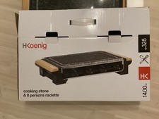 H.König Raclette + Granitstein Käsefondue  Kombigerät 1400 W Neu! NP 59,95€