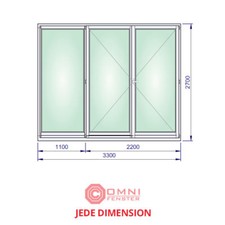 Großes Holzfenster 3 Scheiben