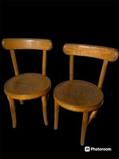 2 Bugholz Kinderstuhl antik Fischel