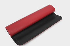 CHIHEIN Schreibtischunterlage 135x40cm Mauspad, PU-Leder Schwarz/Rot ultradünn