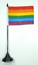 Fahne / Tischflagge Regenbogen