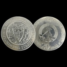 Republik DDR 20 DM Silber Gedenkmünze 1987 A 750 Jahre Feier Berlin Stadtsiegel