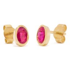 Rubin Ohrstecker 585er Gelbgold 14 K