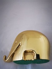 Coloni Elefant, Briefbeschwerer, Messing Massiv Poliert, 70er Jahre