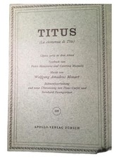 Mozart Titus La clemenza di Tito Oper Partitur Noten Deutsch Italienisch