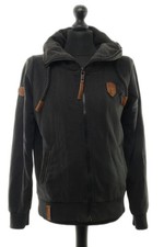 Naketano Welleprinz Herren Sweatjacke Jacke S schwarz Kragen Sweat mit Baumwolle