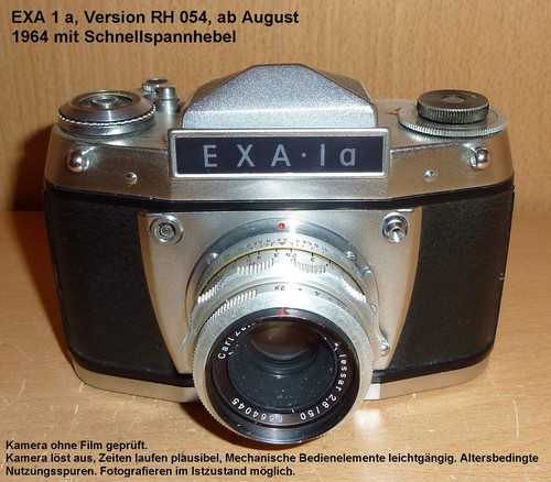 Exa slr ihagee - exa, 1a,