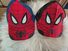 2x Kinder-Caps im Spiderman-Design – Rot mit Netzstoff