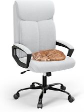 ASUKALE Bürostuhl Ergonomisch Schreibtisch Chefsessel Kopfstütze Wippstuhl Grau