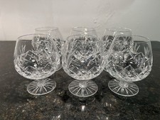 6er Set Bleikristall Brandy Cognac Ballongläser Tiefschliff Sternfuß