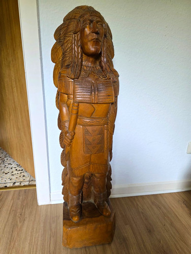 Große holzfigur indianer - große,