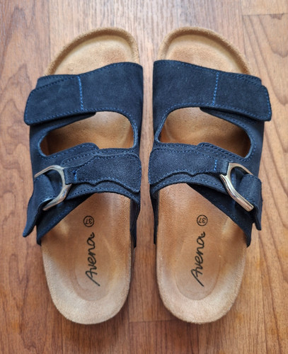 Damen leder pantoletten - damen,