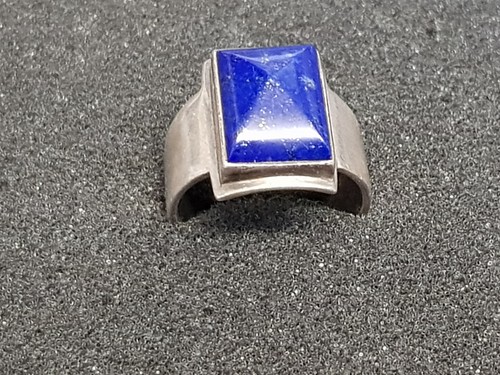 Silberring mit blauen stein - silberring,