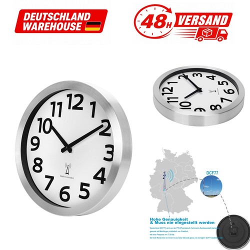 Funkuhr wanduhr silber - wanduhr, 30
