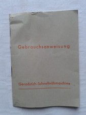 Gebrauchsanweisung geradstich - gebrauchsanweisung,