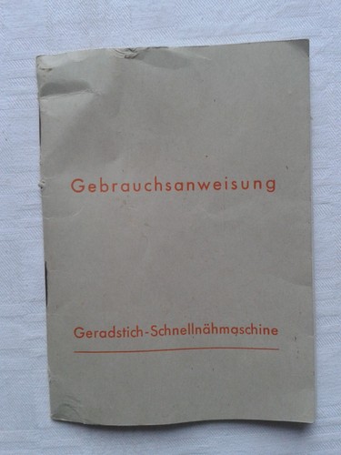 Gebrauchsanweisung geradstich - gebrauchsanweisung,