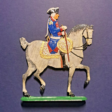 Großfigur, Berliner Zinnfiguren Scholtz 1214, König Friedrich II, ca. 11 cm, rar