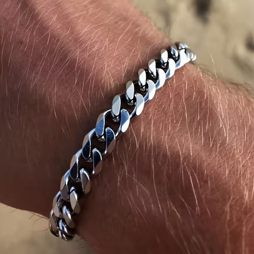 Edelstahl armband silber - edelstahl,