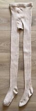H&M Mädchen Feinstrick-Strumpfhose Gr. 134/140 Beige/Gold NEU!