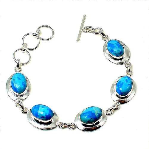 Blauer larimar edelstein 925 - larimar,