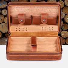 Tragbare Leder Zedernhumidor