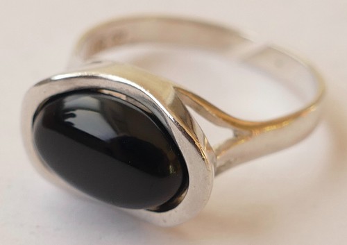 Ring onyx cabochon - ring,