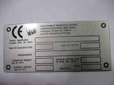 Typenschild JCB Traktor Radlader Baggerlader s97 s99  Baumaschine