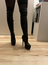 Plateau overknee stiefel - overknee,
