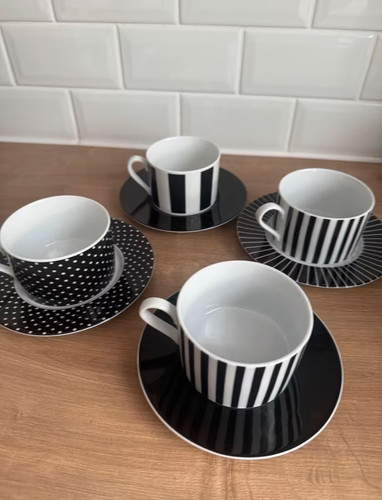 Design tassen mit - 4x,