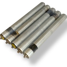 5x Interroll Tragrollen für Rollenbahn I 440mm | Ø 50 mm Stahlrolle Förderrolle