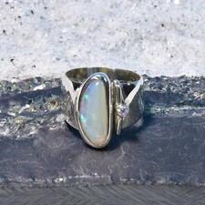 Edelopal Ring, 925er Silber