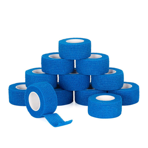 Fingerpflaster blau rollen - blau, 12