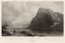 Loreley Original Stahlstich Höfer 1854