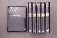 172224 BROCKHAUS MEILENSTEINE HC+Abb OVP +Goldschnitt Bd1-21 21 Bände NP 2098EU