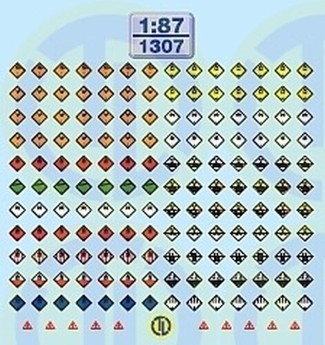1307 gefahrzettel decalbogen - -, gefahrzettel-decalbogen