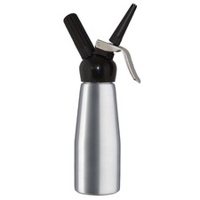 Mosa Silber-Schwarzer Sahnespender Sahnebereiter Sahnesyphon 0,5 L NEU!