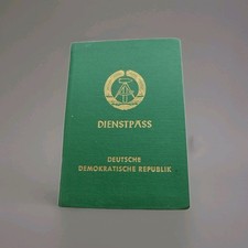original alter DDR Dienstpass, Muster, sehr selten 