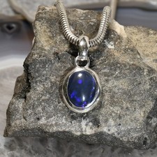 Schwarz Opal Anhänger, 925