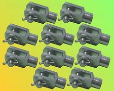 10 x Gabelkopf 4x8 M4 inkl Splintbolzen DIN71751 verzinkt Gabelgelenk Gabelköpfe