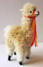 Felltier Kuscheltier Alpaka Figur 10 cm Anden Dekoration Lama Peru,Schafwolle