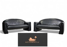 Designer Garnitur Sofa Schwarz