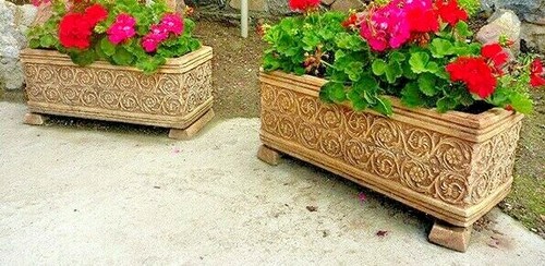 Blumenkasten stein 61 cm - blumenkasten,