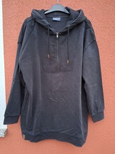 Kapuzen-Sweatshirt-Pullover Long  Hoodie Acid Wash schwarz Gina Gr.44/46/48 NEU