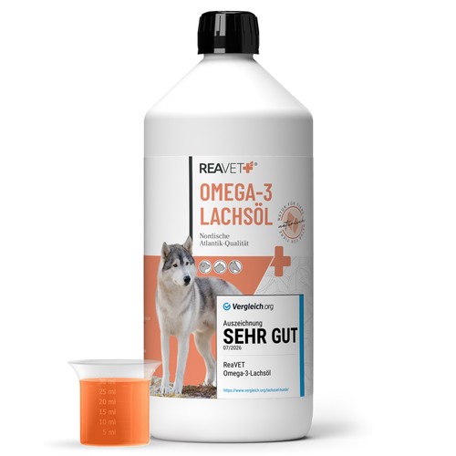 Reavet lachsöl hunde liter - lachsöl, 1