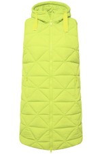 Ulla Popken Damen große Größen Long Steppweste A Linie Kapuze 831805