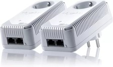 devolo dLAN 500 duo+ Starter Kit Powerline Steckdosen Adapter - 500 Mbps