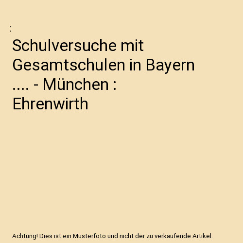 Schulversuche mit