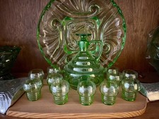 Uranium glass art deco