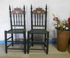 Stühle Bauernstühle 2 alte friesische Hochzeitsstühle Inschrift 1877 Stuhl Set