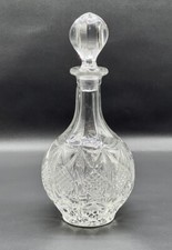 wundervolle schwere Whiskykaraffe Bleikristall Glaskaraffe #KA179